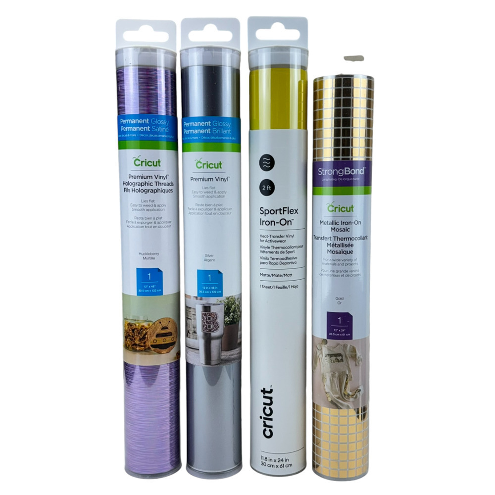 Cricut Set Premium Vinyl Permanent SportFlex Iron-On Removable Pens Metallic Mat - Picture 3 of 10
